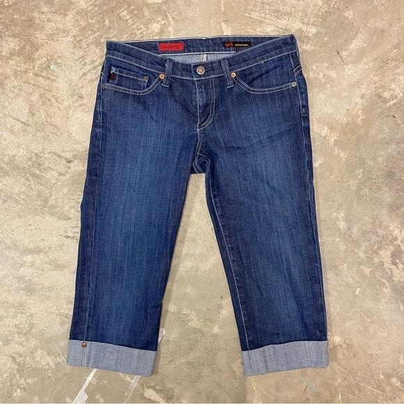 Ag Adriano Goldschmied Denim - AG Adriano Goldschmied Entourage Liberty Cuff Crop Stretch Jeans Size 28